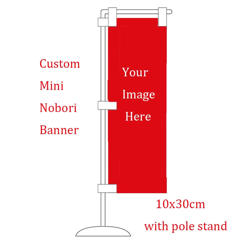 Custom Nobori Flag 10x30cm with Stand – ronningstar